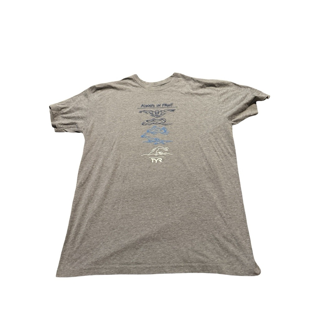 TYR "Always In Front" Unisex Gray T-shirt - NWOT - Large -$29.99